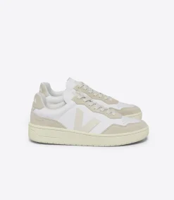 Damen VEJA V-90 LEATHER WHITE PIERRE ALMOND