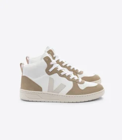 Damen VEJA V-15 LEATHER WHITE PIERRE SAHARA