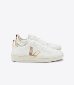 Damen VEJA V-10 LEATHER WHITE PLATINE