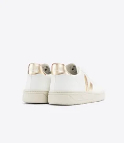 Damen VEJA V-10 LEATHER WHITE PLATINE