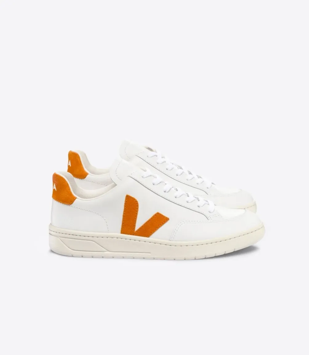 Damen VEJA V-12 LEATHER WHITE PUMPKIN