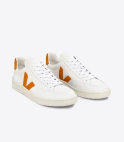Damen VEJA V-12 LEATHER WHITE PUMPKIN