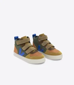 Kinder VEJA V-10 MID SUEDE MULTICO MUD PAROS