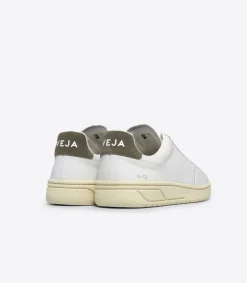 Damen VEJA V-12 STITCH LEATHER WHITE KAKI