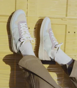 Damen VEJA V-10 SUEDE JADE WHITE MULTICO