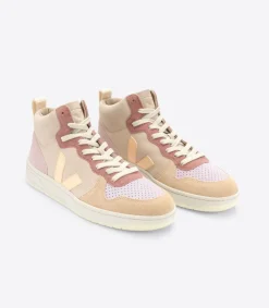 VEJA V-15 SUEDE MULTICO PEACH