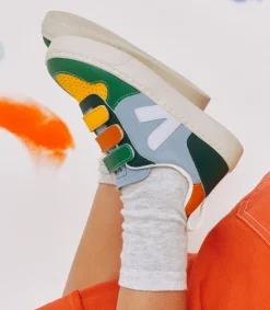 Kinder VEJA V-10 SUEDE MULTICO STEEL