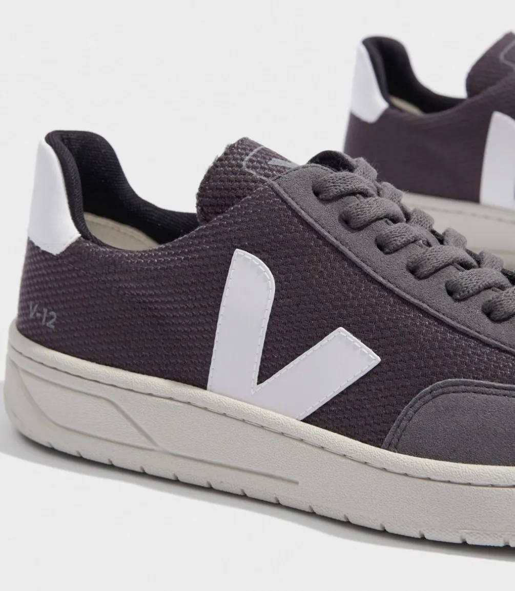 VEJA V-12 VEGAN B-MESH GRAFITE WHITE