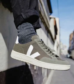 Damen VEJA V-12 VEGAN B-MESH OLIVE WHITE