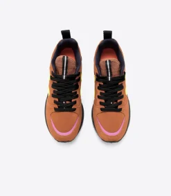 VEJA VENTURI SUEDE TUILE JAUNE FLUO BLACK SOLE