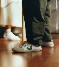 Damen VEJA VOLLEY CANVAS WHITE EMERAUDE