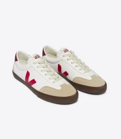 Damen VEJA VOLLEY LEATHER WHITE PEKIN BARK