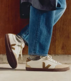 Herren VEJA VOLLEY LEATHER WHITE TENT BARK