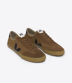 Damen VEJA VOLLEY SUEDE CAMEL BLACK