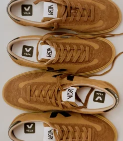 Damen VEJA VOLLEY SUEDE CAMEL BLACK